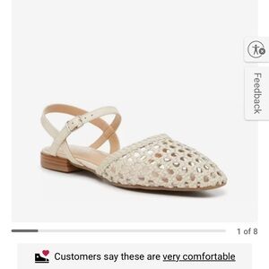 Women's Cream Woven Sandals